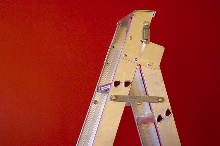 red, ladder, day